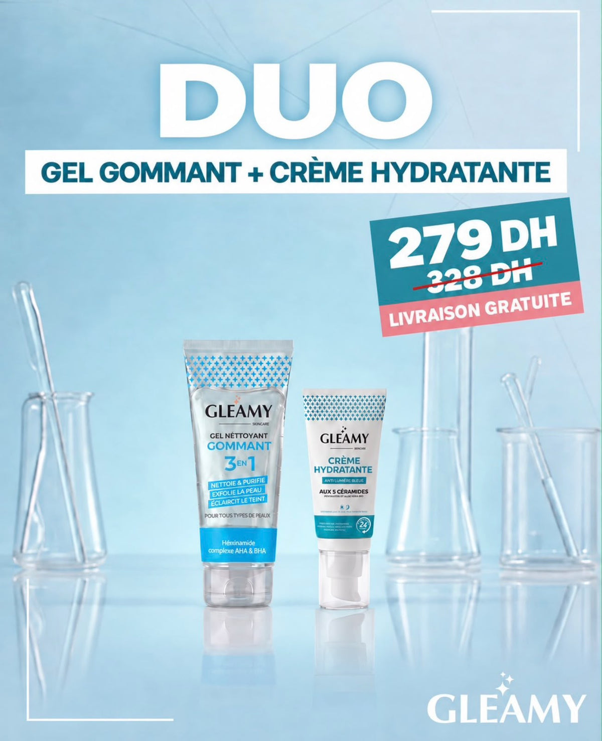 DUO Gommage + Crème Hydratante