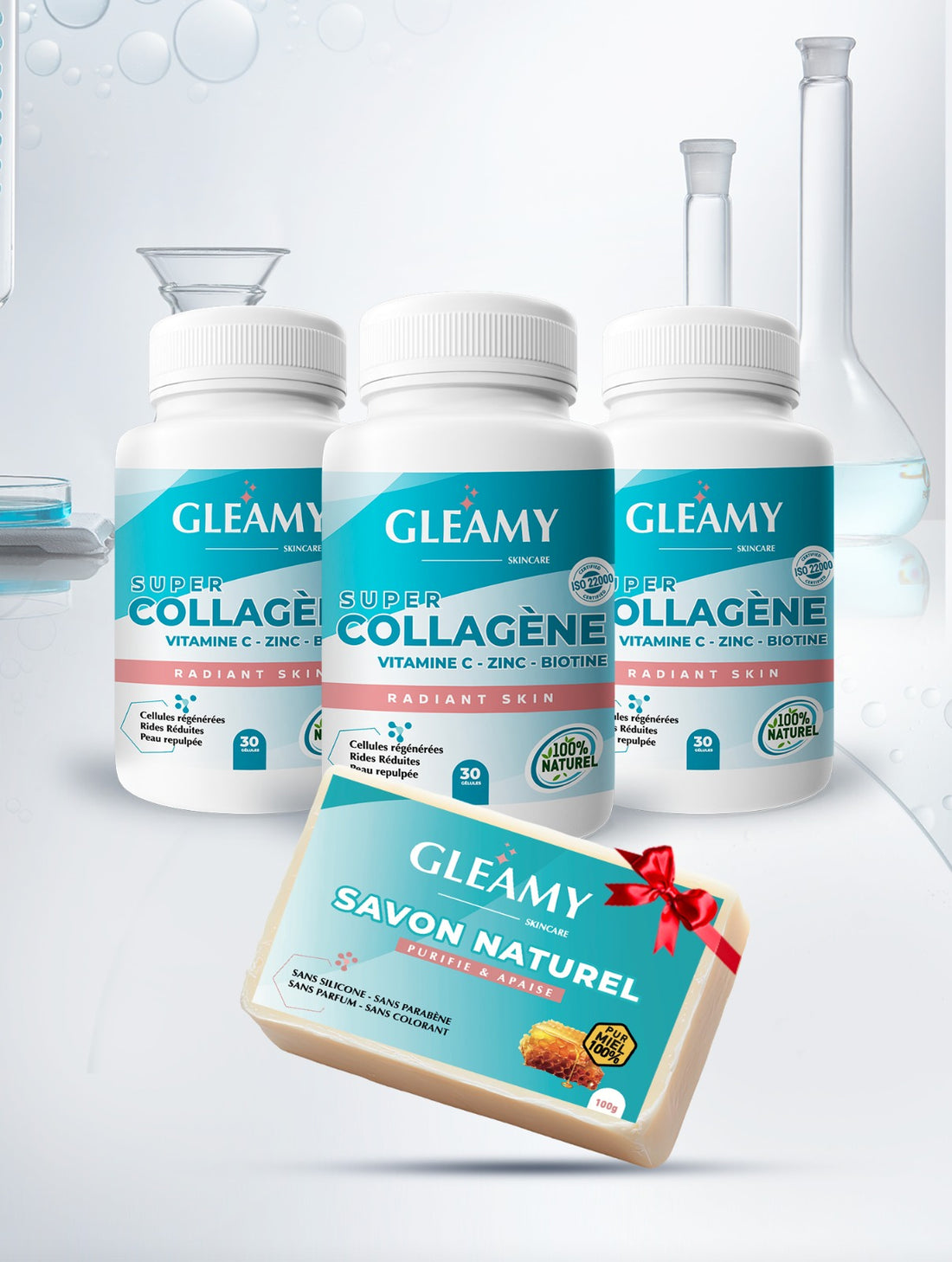 Cure 3 mois Gleamy Super Collagène  - Livraison gratuite