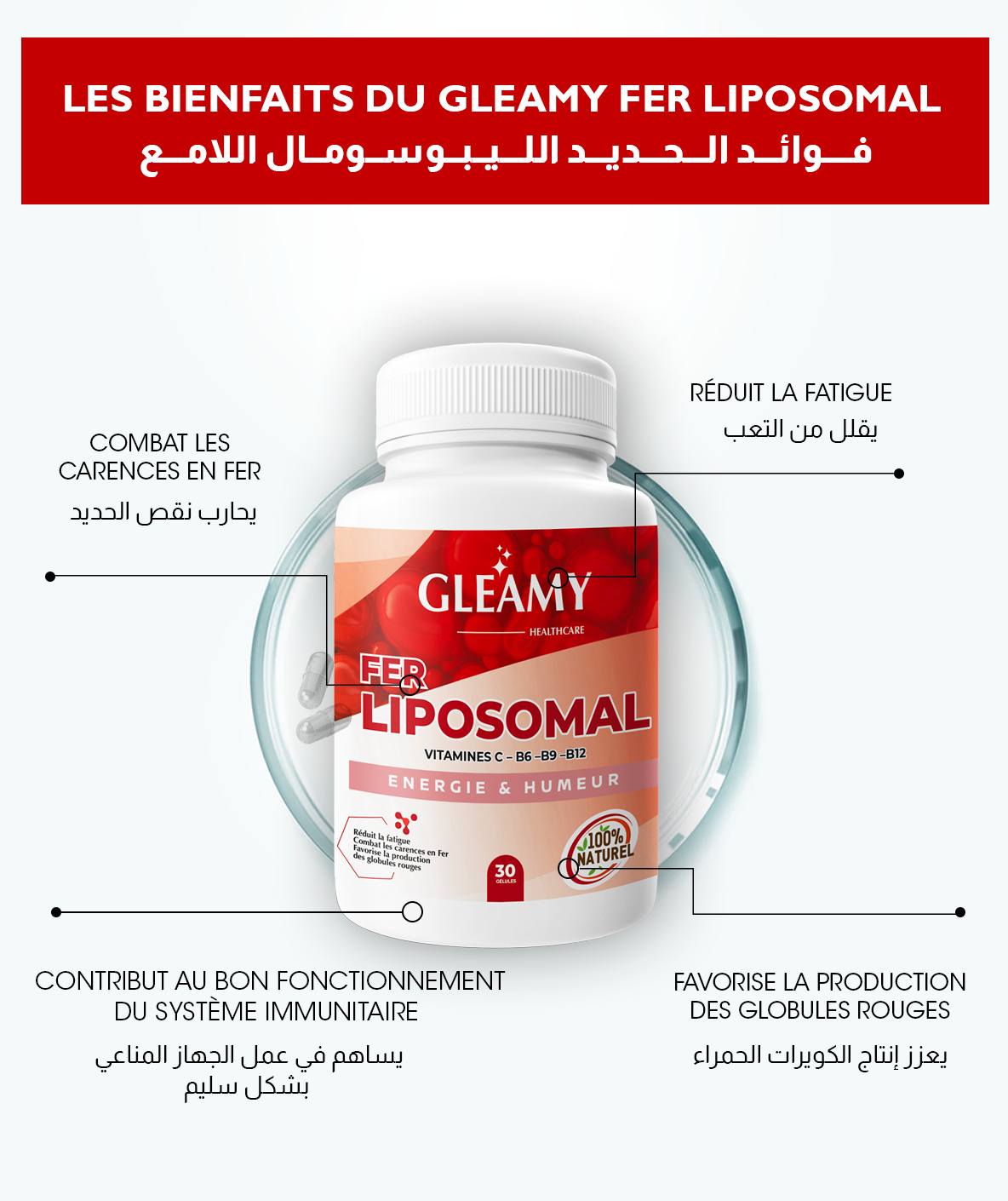 Cure 1 mois Gleamy Fer Liposomal