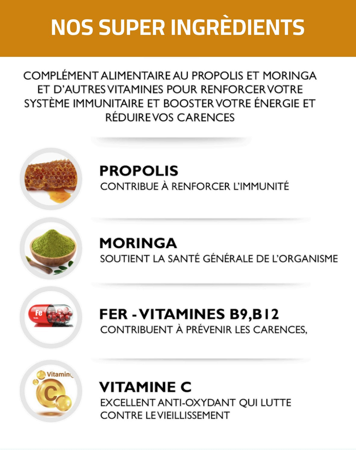 Cure 1 mois Gleamy Propolis à base de Propolis et Moringa