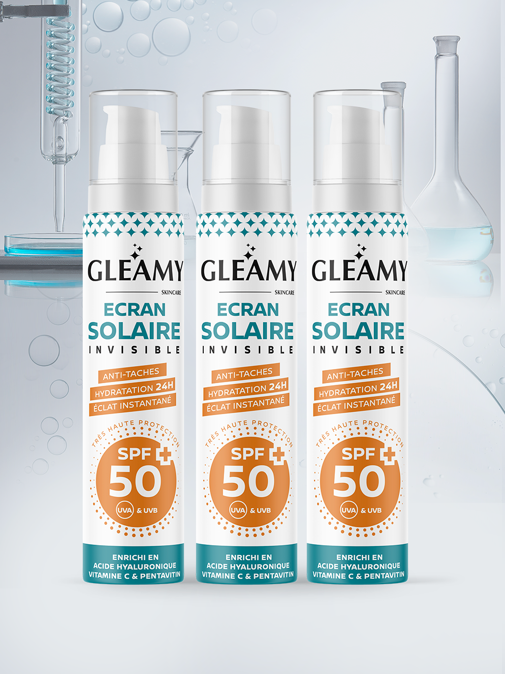 Trio écran solaire invisible - Livraison gratuite